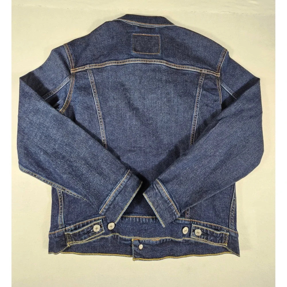 Levis Mens Standard Trucker Jacket Dark Wash‎ Denim Blue 723342761 Size S New